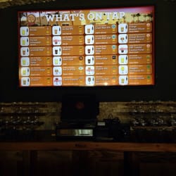Brew Hub - The beer menu.