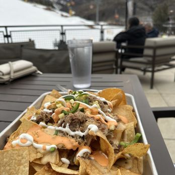 Red Tail Grill - BBQ pork nachos. Good size. Great flavors. - New American Near Me - Park City, Utah