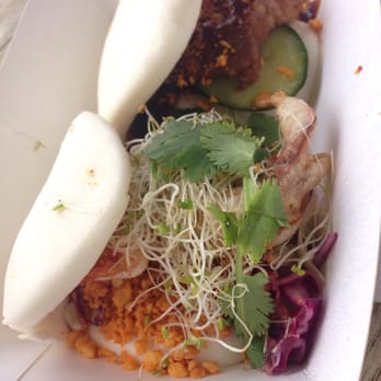 Westside Sunday Markets - Steamed Bao from The Fish Can - pork belly and soft shell crab. So good! - Flea Markets Near Me - Acton, ACT