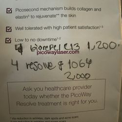 Prime Skin & Laser - Itemized pricing list