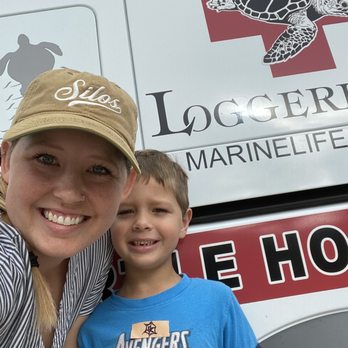 Loggerhead Marinelife Center - Cruz and I at their hospital van located at the entrance for picking up wounded turtles or delivering them back to the ocean. - Community Service/Non-Profit Near Me - Juno Beach, Florida