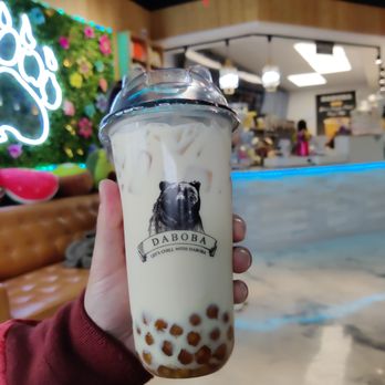 Daboba - gold pearl green milk tea - Bubble Tea Near Me - Chicago, Illinois
