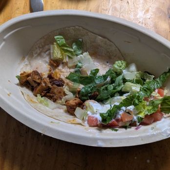 Chipotle Mexican Grill - I call this "attempted" chicken taco. - Mexican Near Me - Morris Plains, New Jersey