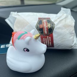 Mini sandwich almost the size of a kids bath rubber unicorn aka one big bite sandwich at a price of $11.99 plus tax plus tip