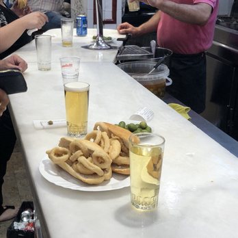 La Campana - Calamari sandwich! Pretty good! - Tapas Bars Near Me - Madrid, M