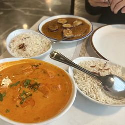 Curry Leaves - Butter chicken and Eggplant and Shallot Theeyal