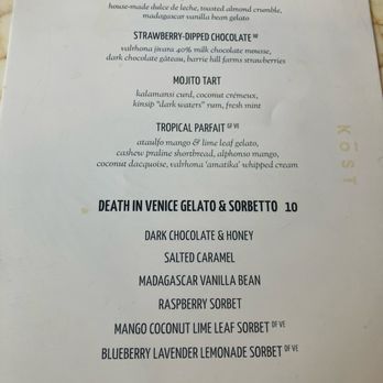 Kost - Menu dessert - American Near Me - Toronto, Ontario