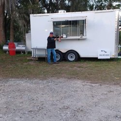 Ivie's 2 Go - Owner David in front of his brand new food trailer called Ivie's 2 Go at 127 South County Road 315 in Interlachen FL 32148.