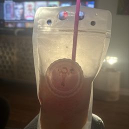 Frozen lemonade- strawberry mint, regular lemonade and peach mango Frozen lemonade- strawberry mint, regular lemonade and peach mango