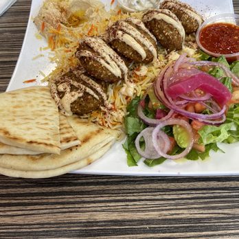 Falafel Flare - Falafel Plate - so beautiful & also delicious! - Mediterranean Near Me - Tracy, California