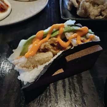 PLANTA Queen Coconut Grove - MUSHROOM HAND ROLL wasabi, avocado, gochujang, pickled ginger, unagi - Sushi Bars Near Me - Coconut Grove, Florida