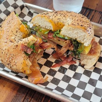 Alamo Coffee - Bacon bagel - Coffee Roasteries Near Me - Round Rock, Texas