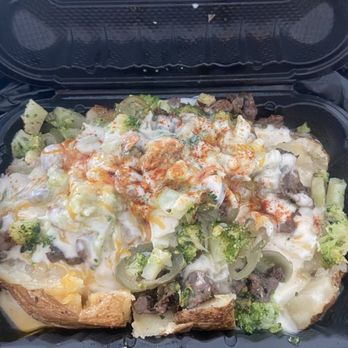 Loaded - Build my Build Your Own Potato   Steak shrimp(on the side)  jalapeño broccoli cheese Alfredo - American Near Me - Clearwater, Florida