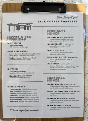 Menu photo 2 Tala Coffee Roasters Winnetka, IL Menu photo 2 Tala Coffee Roasters Winnetka, IL