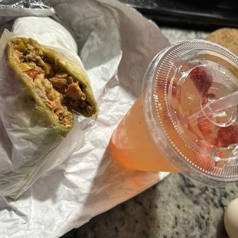 Riley's Cheesesteaks - Salmon Sage Wrap and Strawberry Lemonade - Juice Bars & Smoothies Near Me - Riverdale, Georgia Riley's Cheesesteaks - Salmon Sage Wrap and Strawberry Lemonade - Juice Bars & Smoothies Near Me - Riverdale, Georgia