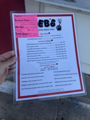 Menu photo 2 Debs Coffee Drive Thru Shalimar, FL