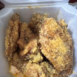 Champion Wings Fish - Spicy garlic parmesan