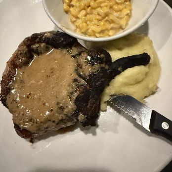 91 Wood Fired Oven - Tomahawk Pork Chop with Mashed Potatoes and Creamed Corn - American Near Me - Canton, Ohio