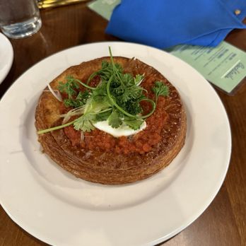 Bread and Butter Cafe - Shakshuka Croissant - Cafes Near Me - Savannah, Georgia