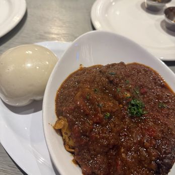 Calabash African Kitchen - Red Stew "Chu" and fufu - African Near Me - Las Vegas, Nevada