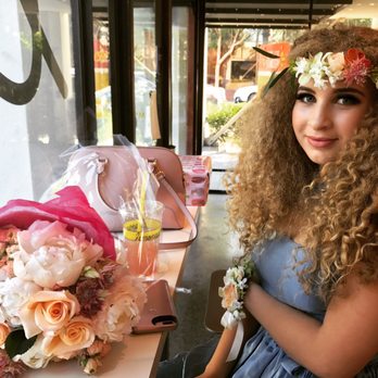 Menlo Botanica - Birthday bouquet, corsage, and headpiece by Jamie. @urbanbotanicamenlo - Florists Near Me - Menlo Park, California