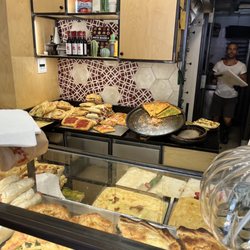 La Cambusa - Front counter with focaccia.