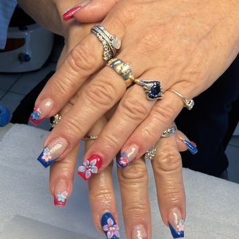 Nails By Liccette - New set of Gel X with flowers - Nail Technicians Near Me - Kenneth City, Florida Nails By Liccette - New set of Gel X with flowers - Nail Technicians Near Me - Kenneth City, Florida
