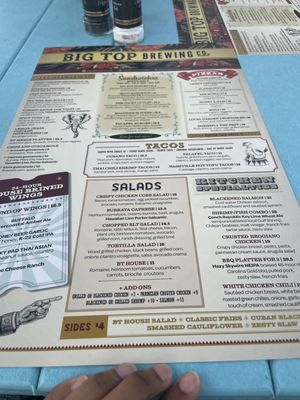 Menu photo 8 Big Top Brewing Sarasota, FL