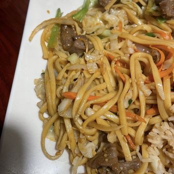 Wasabi - Beef Lo Mein with rice added - Japanese Near Me - Georgetown, Texas