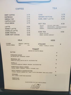 Menu photo 3 States Coffee Martinez, CA