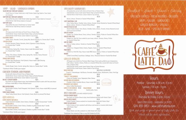 Menu photo 8 Caffe Latte Da! Harahan, LA