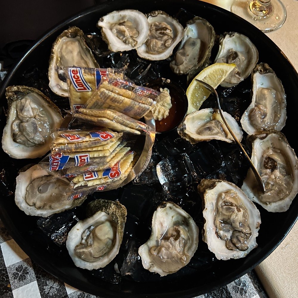 Raw oysters