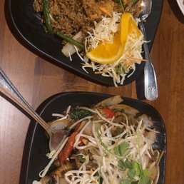 19. Spicy Fried Rice (No Egg)   (spicy) 14. Drunken Noodles (Pad Kee Mao)   (spicy)