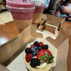 SIPS - Coffee Tea And Wine Bar - * Blueberry pomegranate smoothies * Fruit Tart *