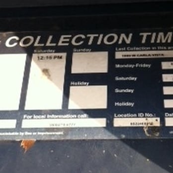 U.S. Postal Service Drop Box - FYI: Mail pickup times are M-F 12:45 p.m., Sat 12:15 p.m. - Shipping Centers Near Me - Chandler, Arizona U.S. Postal Service Drop Box - FYI: Mail pickup times are M-F 12:45 p.m., Sat 12:15 p.m. - Shipping Centers Near Me - Chandler, Arizona
