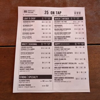 Biergarten - Drink menu - Gastropubs Near Me - Los Angeles, California