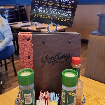 Glory Days Grill - Feb 2021: $25 per person for Super Bowl Sunday. Seating starts @ 5 PM. Unlimited food. Reserve! - Sports Bars Near Me - Wesley Chapel, Florida