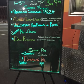 Smiley Pies - At Tenaya Creek Brewery this night. A great option with your beer! We ate dinner before we came so tried the Pumpkin and Coconut, YUM! - Food Trucks Near Me Smiley Pies - At Tenaya Creek Brewery this night. A great option with your beer! We ate dinner before we came so tried the Pumpkin and Coconut, YUM! - Food Trucks Near Me