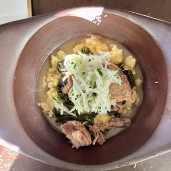 Oystercatcher - Pork rib with polenta - American Near Me - Coupeville, Washington Oystercatcher - Pork rib with polenta - American Near Me - Coupeville, Washington