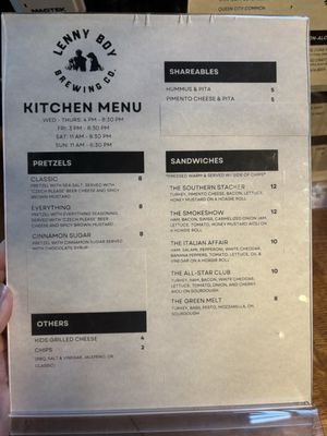Menu photo 1 Lenny Boy Brewing Charlotte, NC Menu photo 1 Lenny Boy Brewing Charlotte, NC