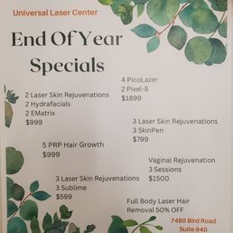 End of the year specials