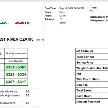Camping World - Reno - I already made an offer for what I could afford of $26,500.00 ... a little less than the ad price of 26,995. This is their new proposal. - RV Dealers Near Me - Reno, Nevada