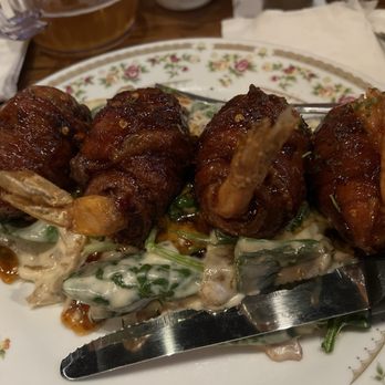 Cottonwood - Stuffed shrimp with boudin - New American Near Me - Houston, Texas Cottonwood - Stuffed shrimp with boudin - New American Near Me - Houston, Texas