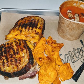 Toasted Barrel - Kimchi Beef Grilled Cheese/Tomato Soup - Cocktail Bars Near Me - Savannah, Georgia