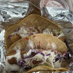 Original Fish Taco Plate and corn tortilla with double mexican rice Original Fish Taco Plate and corn tortilla with double mexican rice