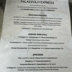 Palazzolo Pizza Express - Menu 5/30/25