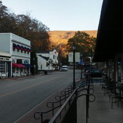 Duck-In Deli & Market - The town being viewed from the porch.