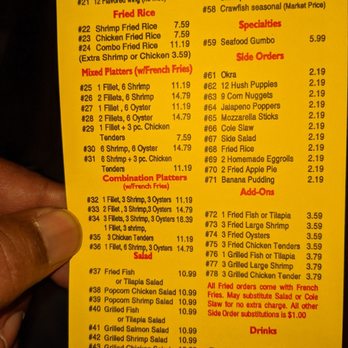 Dan's Seafood & Chicken - Menu - Seafood Near Me - Dallas, Texas
