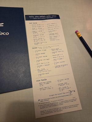 Menu photo 3 Bartaco Miami, FL