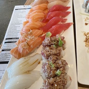 X-Fish - Assortment of Yellowtail Carpaccio - Sushi Bars Near Me - Brea, California X-Fish - Assortment of Yellowtail Carpaccio - Sushi Bars Near Me - Brea, California